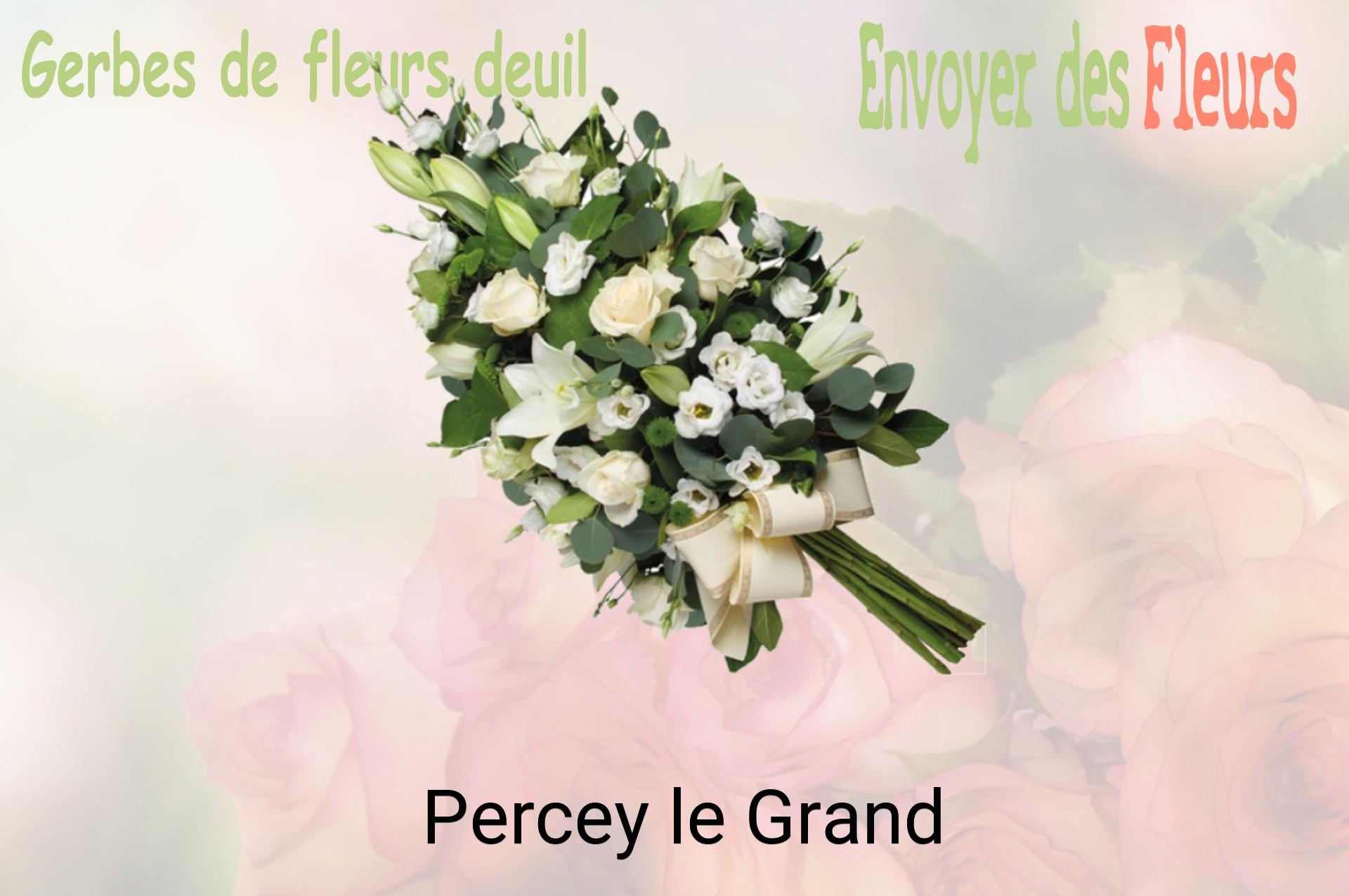 Gerbe de fleurs de deuil livrée à Percey-le-Grand